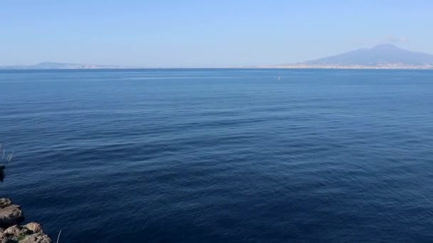 Sorrento Campania Italia Febrero 2020 Vista General Del Golfo Nápoles — Vídeo de stock