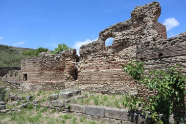 Velia, Campania, İtalya - 7 Haziran 2020: Paestum ve Velia Arkeoloji Parkı