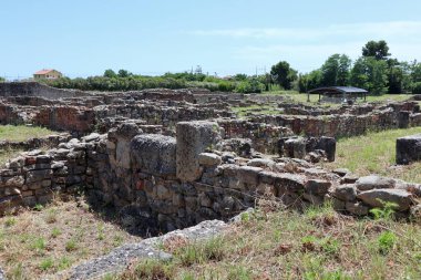 Velia, Campania, İtalya - 7 Haziran 2020: Paestum ve Velia Arkeoloji Parkı