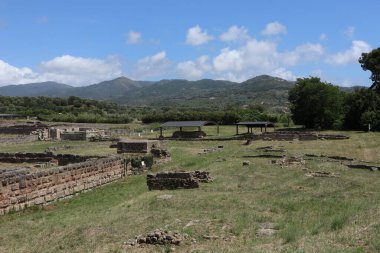 Velia, Campania, İtalya - 7 Haziran 2020: Paestum ve Velia Arkeoloji Parkı