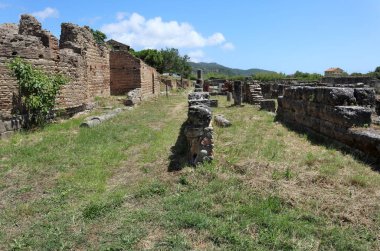 Velia, Campania, İtalya - 7 Haziran 2020: Paestum ve Velia Arkeoloji Parkı