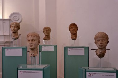 Velia, Campania, İtalya - 7 Haziran 2020: Paestum ve Velia Arkeoloji Parkı