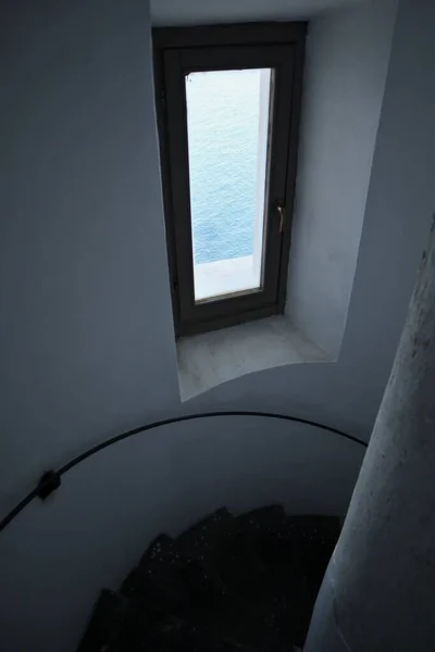 Otranto Puglia Itália Junho 2020 Escadaria Espiral Dentro Farol Punta — Fotografia de Stock