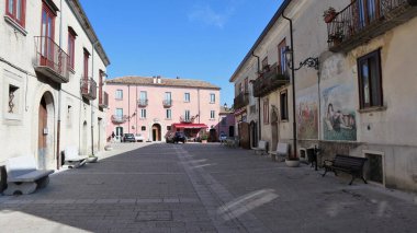 Nusco, Campania, İtalya - 2 Ekim 2020: 18. yüzyıl asil sarayı