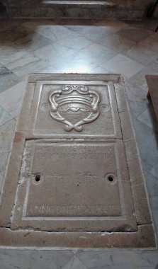 Nusco, Campania, İtalya - 2 Ekim 2020: Sant 'Amato Katedrali İçi