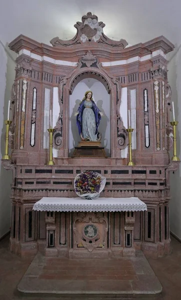 Monticchio Basilicata Włochy Października 2020 Wnętrze Kościoła Sanktuarium San Michele — Zdjęcie stockowe