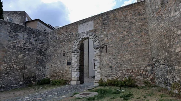 Melfi Basilicata Italia Octubre 2020 Castillo Erigido Siglo Posteriormente Ampliado — Foto de Stock