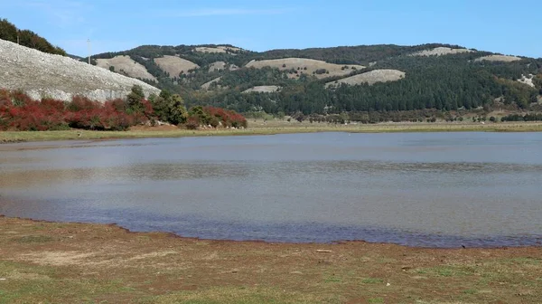 Bagnoli Irpino Campania Italia Ottobre 2020 Panorama Dal Lago Laceno — Foto Stock