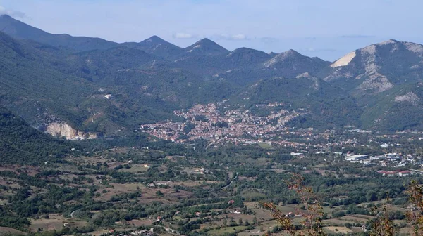 Bagnoli Irpino Campania Itália Outubro 2020 Panorama Vale Calore Direção — Fotografia de Stock