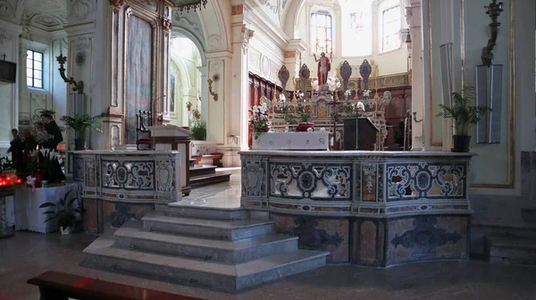 Nusco Campania Italia Lokakuuta 2020 Sant Amaton Katedraalin Sisätilat — kuvapankkivalokuva