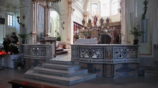 Nusco Campania Itália Outubro 2020 Interior Catedral Sant Amato — Fotografia de Stock