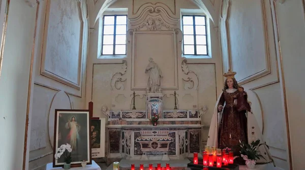 Nusco Campania Italy Жовтня 2020 Interior Cathedral Sant Amato — стокове фото