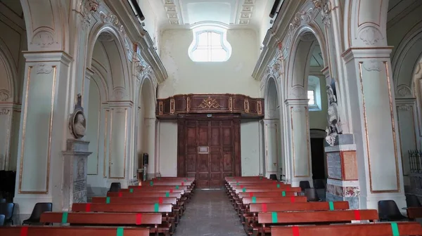 Nusco Campania Italia Octubre 2020 Interior Catedral Sant Amato —  Fotos de Stock