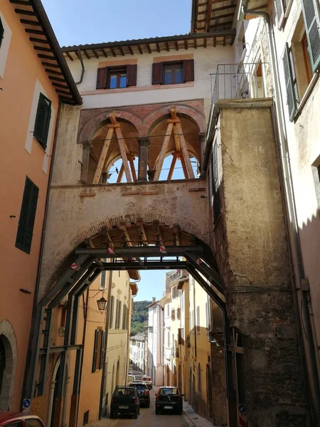 Spoleto Umbría Italia Septiembre 2019 Arco Monterone Puerta Sobreviviente Las — Foto de Stock