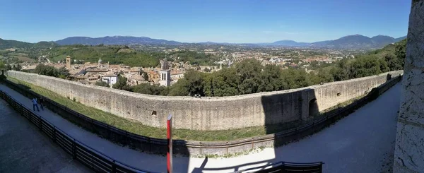 Spoleto Umbria Itália Setembro 2019 Fortaleza Século Xiv Colina Sant — Fotografia de Stock