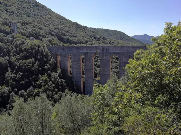 Spoleto Umbria Itália Setembro 2019 Ponte Delle Torri Gattaponi — Fotografia de Stock