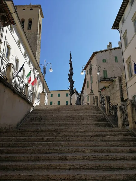 Spoleto Umbrië Italië September 2019 Gemeentehuis Zetel Van Gemeente — Stockfoto