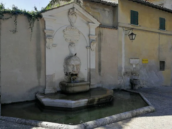Spoleto Umbria Talya Eylül 2019 Yüzyıl Fontana Del Mascherone San — Stok fotoğraf