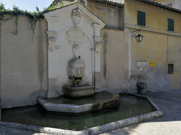 Spoleto Umbría Italia Septiembre 2019 Fontana Del Mascherone Del Siglo — Foto de Stock