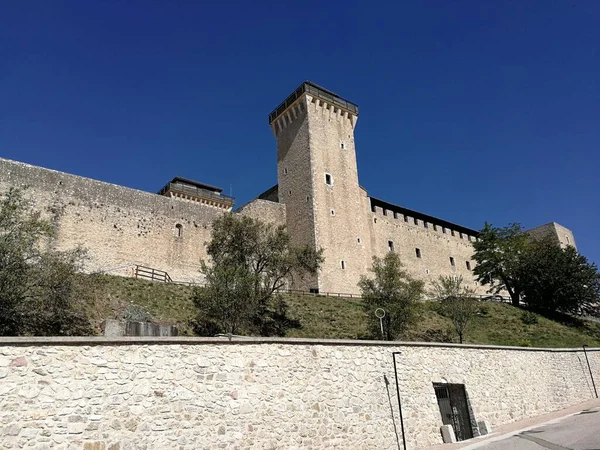 Spoleto Umbria Itália Setembro 2019 Fortaleza Século Xiv Colina Sant — Fotografia de Stock