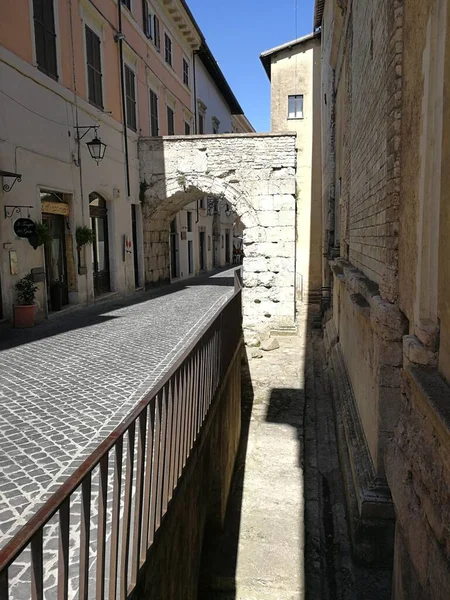 Spoleto Umbria Italy September 2019 Alley Historical Center — 图库照片