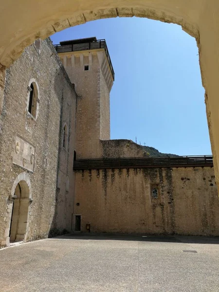 Spoleto Umbria Italy Вересня 2019 Фортеця Xiv Століття Пагорбі Сант — стокове фото