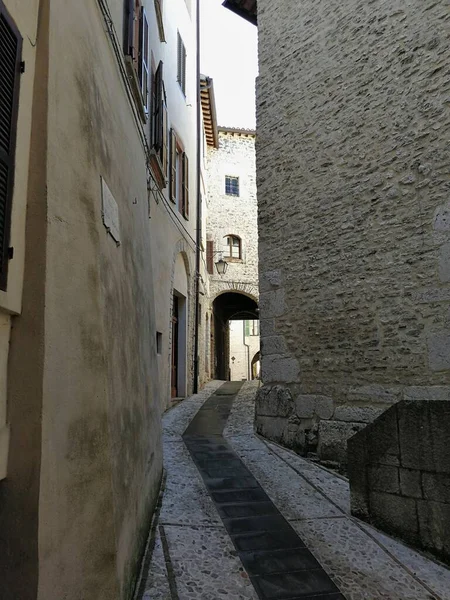 Spoleto Umbrië Italië September 2019 Steegje Het Historische Centrum — Stockfoto