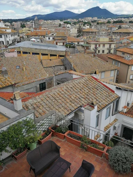 Viterbo Lazio Itálie Září 2019 Panorama Města Střech Historického Centra — Stock fotografie