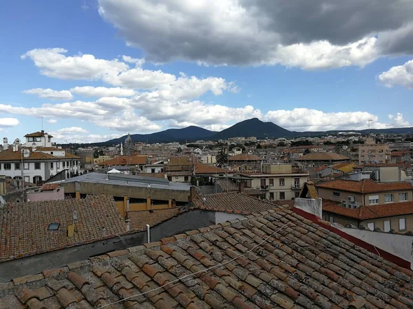 Viterbo Lazio Italië September 2019 Panorama Van Stad Vanaf Daken — Stockfoto