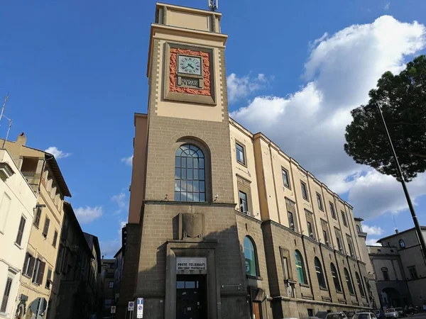 Viterbo Lazio Italy September 2019 Palazzo Delle Poste Ascenzi — 图库照片