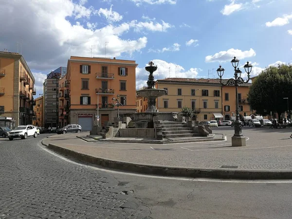 Viterbo Lazio Italië September 2019 Fontein Het Historische Centrum — Stockfoto