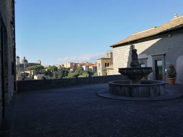 意大利拉齐奥维泰博 2019年9月9日 圣洛伦佐广场的教皇宫 — 图库照片