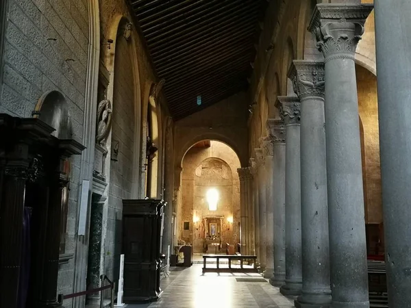 Viterbo Lazio Itálie Září 2019 Interiér Katedrály San Lorenzo — Stock fotografie