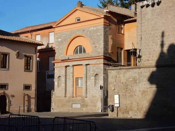 Viterbo Lacjum Włochy Września 2019 Pałac Kurii Placu San Lorenzo — Zdjęcie stockowe