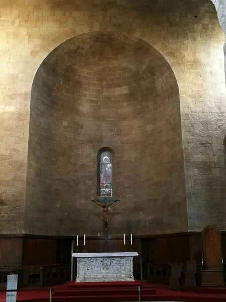 Viterbo Lacjum Włochy Września 2019 Wnętrze Katedry San Lorenzo — Zdjęcie stockowe