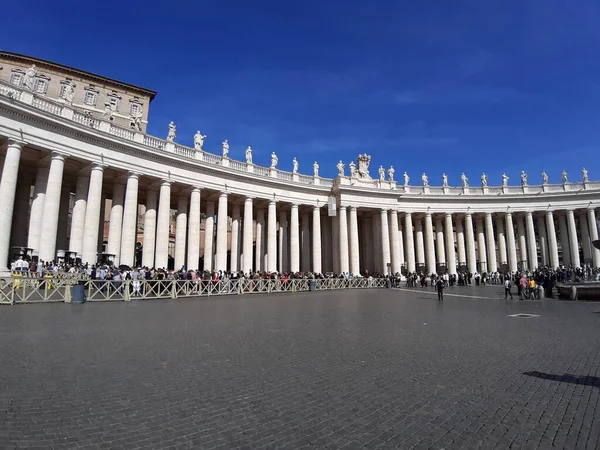 Vaticano Lacio Italia Octubre 2019 Columnata Del Siglo Xvii Gian — Foto de Stock