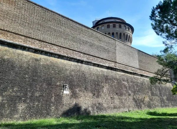 Rom Latium Italien Oktober 2019 Blick Auf Die Stadtmauern Entlang — Stockfoto