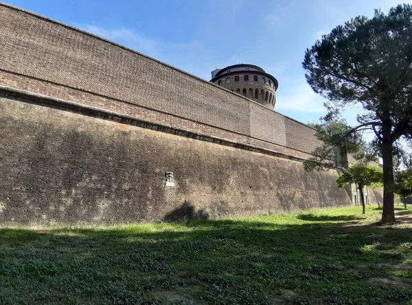 Rom Latium Italien Oktober 2019 Blick Auf Die Stadtmauern Entlang — Stockfoto