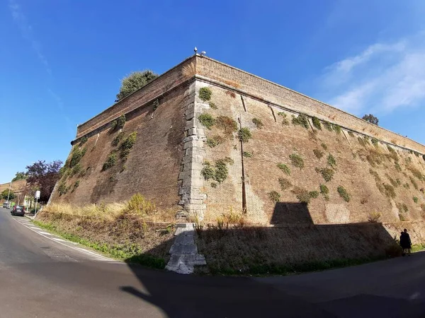 Rome Lazio Italië Oktober 2019 Zicht Stadsmuren Langs Het Viale — Stockfoto