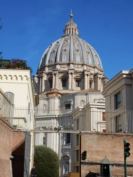 Vatikanen Lazio Italien Oktober 2019 Detalj Kupolen Peterskyrkan — Stockfoto