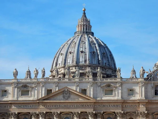 Vaticano Lacio Italia Octubre 2019 Basílica San Pedro Desde Plaza — Foto de Stock