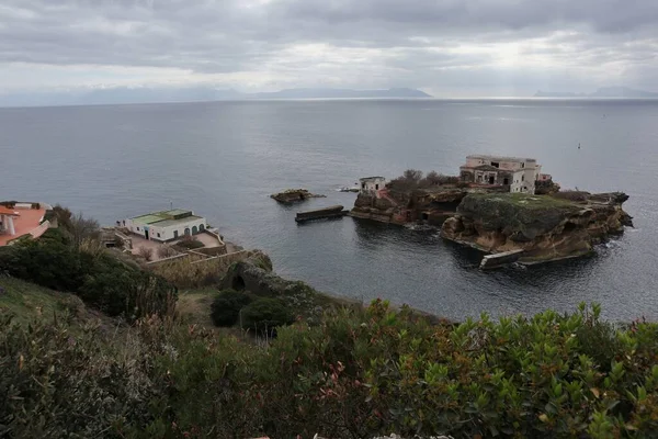 Naples Campania Italy February 2020 Trentami Bay Posillipo Archaeological Park — Stock Photo, Image