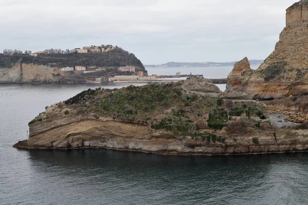 Neapol Kampania Włochy Lutego 2020 Zatoka Trentami Parku Archeologicznego Posillipo — Zdjęcie stockowe