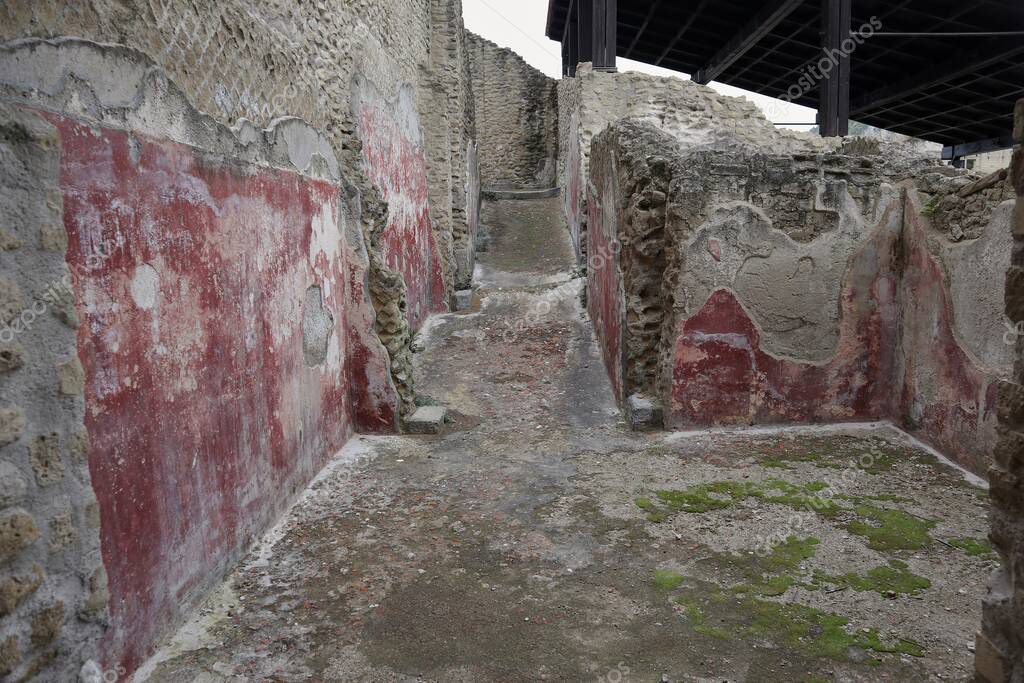 Nápoles, Campania, Italia 24 de febrero de 2020 Ruinas de la villa