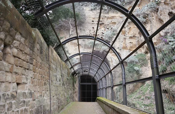 Nápoles Campania Italia Febrero 2020 Largo Túnel Construido Por Los — Foto de Stock
