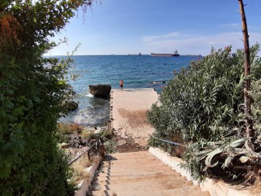 Taranto, Puglia, İtalya - 2 Kasım 2019: Borgo Nuovo 'daki Via Vittorio Emanuele III.