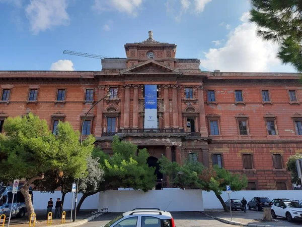 Taranto Puglia Olaszország 2019 November Századi Palazzo Archita Jelenleg Felújítás — Stock Fotó