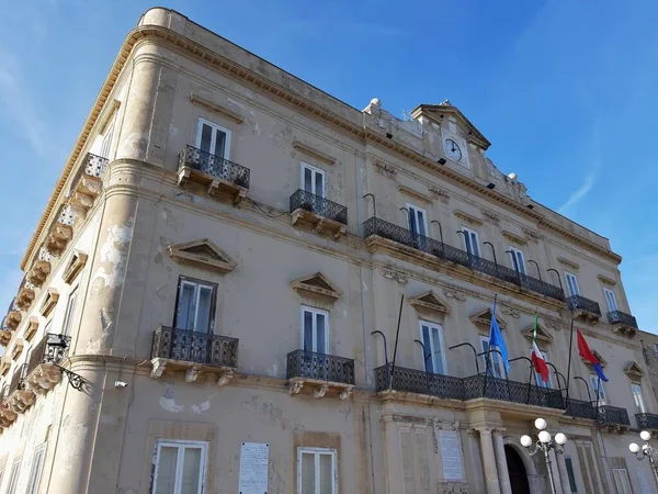 Taranto Puglia Italië November 2019 19E Eeuws Gebouw Piazza Castello — Stockfoto