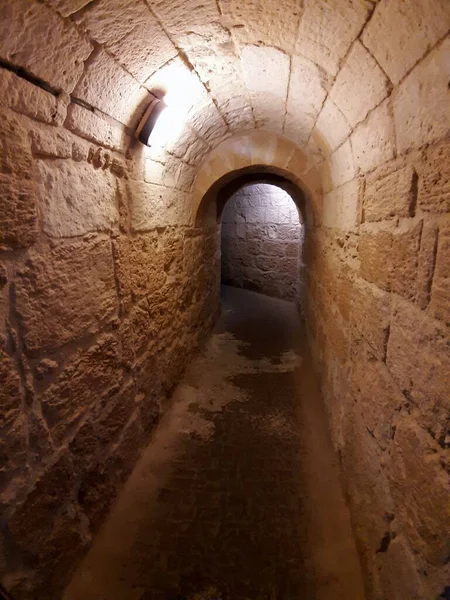 Taranto Puglia Italy November 2019 Internal Corridors Aragonese Castle — Stock Photo, Image