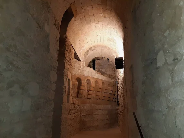 Taranto Puglia Italy November 2019 Internal Corridors Aragonese Castle — Stock Photo, Image